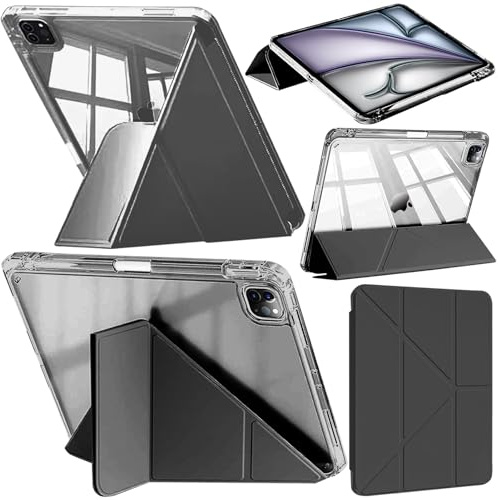 Fodral Kompatibelt med iPad Air 11 Tum M4/M3/M2 (2026/2025/2024), iPad Air 5:e/4:e (2022/2020 Modeller, 10,9 Tums), iPad Pro 11 (2018-2022) med Pennhållare, Auto Väckning/Sömn, Svart