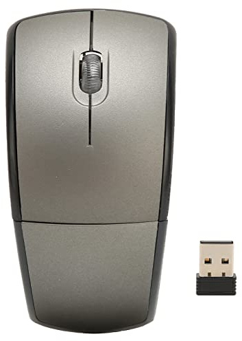 Acouto 2,4 G Kabellose, Faltbare Maus, Leistungsstarke, Tragbare, Kompakte Office-Gaming-Maus für -Benutzer (Gray)