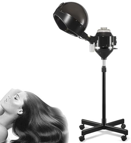Vaporizador De Cabello Profesional, Procesador De Color De Cabello De Salón De 650 W Ajustable, Con Soporte De Piso Rodante, Vaporizador Hidratante Para Cabello Natural Y Teñido, Para Spa Y Hogar