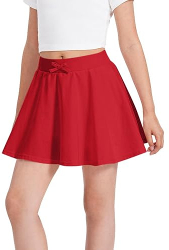 Ofertas Flash del Dia Falda para Niñas Casual Faldas Corta Plisada Skater Cintura Alta Elástica Color Sólido Minifalda de Tenis Golf Skorts Faldas Deportiva Patinador Danza Tenis Disfraz para Niños
