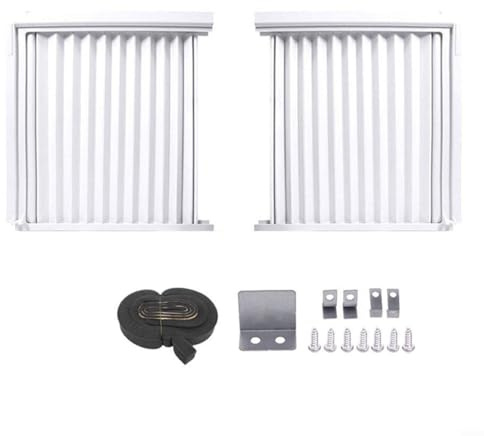 AC Seitenteile für Fenster, Klimaanlagen-Fensterdichtung, Klimaanlagen-Akkordeon-Füller-Set, verstellbar, isoliert, staubdicht, Rahmen-Set (277 x 349 mm)