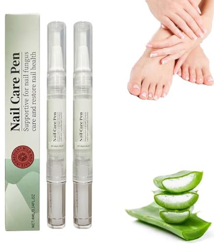 Mullend Nail Care Pen Fungus, Mullend Nail Care Pen, Toenail Fungas Treatmant, Natural Ingredients Nail Treatment Extra Strong, Nail Strengthener With Tea Tree Oil, Vitamin E & Aloe Vera (2PCS)