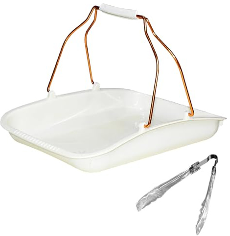 Serviertablett Mit Griffen, Tablett Serviertablett, Wiederverwendbar Kunststofftablett, Tablett Groß Rechteckig, Rechteckig Küchentablett Servierplatte, Brotkorb Aus Kunststoff Für Obst Brot (B)