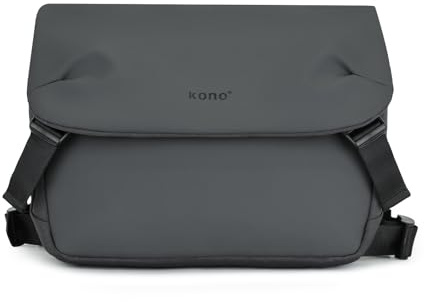 KONO Messenger Bag, Borsa a tracolla da uomo, impermeabile, leggera, per il tempo libero, con scomparti multipli per laptop da 13 pollici