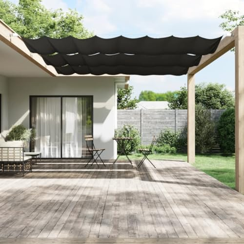 Toldo Vertical Antracita 140x600 cm, Tela Oxford Impermeable con Protección UV, Toldo Vertical Exterior, Toldos Balcón, para Terrazas y Ventanas, Incluye Kit de Montaje Completo