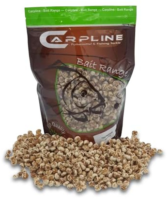 Carpline24 Tigernüsse - 5 Kg - weiß und geschält, Angelköder für Karpfen, zum Anfüttern & Angeln, Grundfutter, Carp Baits, Fischfutter & Karpfenköder, geringer Beifang