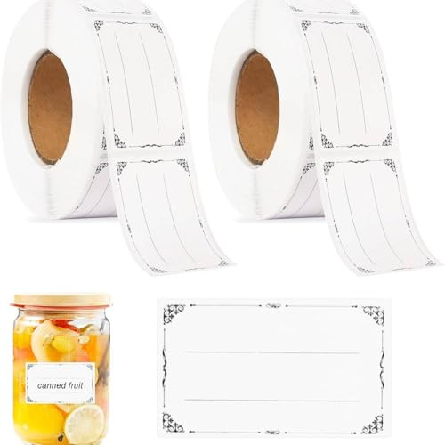 1200 Etiquettes Autocollantes,BetterJonny Tiquettes Autocollantes CongéLation Alimentaire Étiquettes à Confiture pour Pots De Confiture, Pots à éPices et Aliments Surgelés