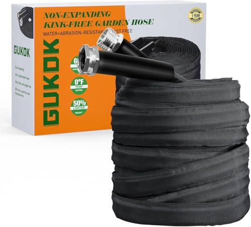 GUKOK Gartenschlauch, leicht, ultra-flexibel, langlebig, knickfreier Gartenschlauch, Wohnmobil, Marine- und Wohnmobilschlauch (15 m)