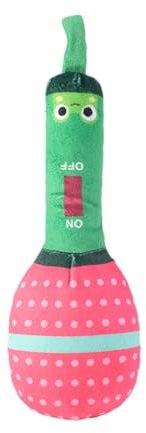 Puppy Teething Toys - Microphone-Shaped Plush Nibbler Chew Toy Teeth, Flexible Pet Device Cleaning Accessory | Perfect For