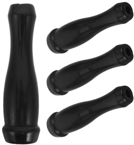 YARNOW Wood Heavy Duty and Handle Stove Fireplace 4pcs Replacement Black Door Pull Knobs Boiler Stove Accessory with Easy Installation and Low Maintenance for Home