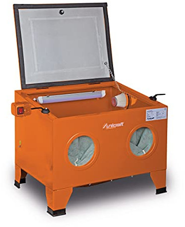 Unicraft Cabina di sabbiatura SSK1 (senza inquinamento ambientale, adatta per vari tipi di getto, ideale per la pulizia, richiesta d'aria media circa 200-350 l/min) 6204000