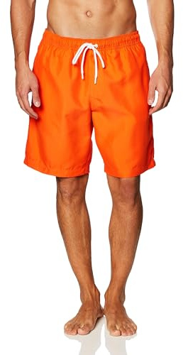Amazon Essentials herr Badshorts med Nätinnerbyxa, 23cm Benlängd med Fickor och Dragsko