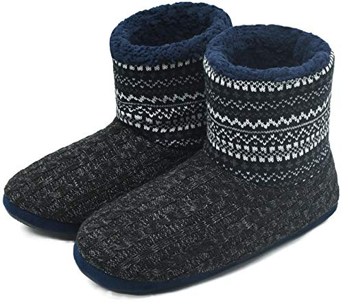 COFACE Pantofole Stivaletto Uomo Ciabatte Interni Antiscivolo Comode Pantofola Invernali Calde Scarpe da Casa per Uomo Taglie 45