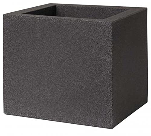 EURO3PLAST Fioriera Kube Vaso Quadrato 50X50 H50 Granito