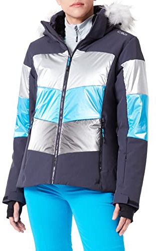 CMP - Stretch-Skijacke für Damen mit abnehmbarer Kapuze, Anthrazit, D42