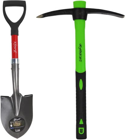 Xforst Set: Klappspaten KS1 & Mini-Spitzhacke PF400 – Unverzichtbares Set für Gartenarbeit, Camping & Survival