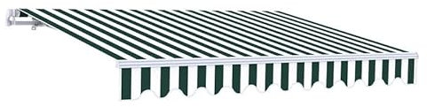 Leudus 4x3m Stabile Aluminium Manuelle Gelenkarmmarkise mit Kubel,Anti-UV und wasserabweisend SP1105(SPD018)