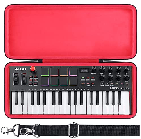 co2CREA Reiseschutzhülle für Akai Professional MPK Mini Plus Controller | Stoßfeste Hartschalentasche mit Schultergurt für Outdoor-Ausflüge und Reisen