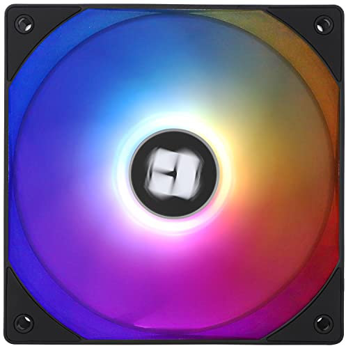 Thermalright TL-C12RB-S V2 Ventilateur de processeur, PWM, connexion PWM 4 broches avec diaphragme ARGB, vitesse 1500 tr/min, PC, refroidissement inverse, 120 mm, noir