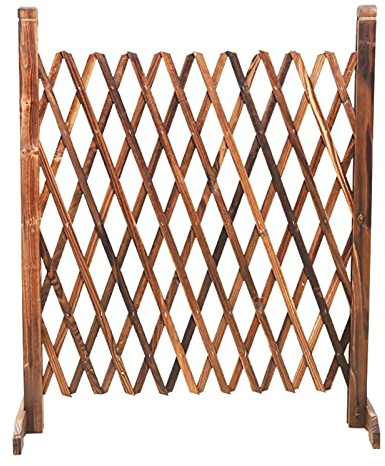 BXKCFYBSQ Wooden Fence Garden Fence Wooden Pet Gate, Retractable Plant Climbing Frame, Wooden Garden Lattice Fence/Christmas Tree Fence Privacy Fence Screen (Size : H50xL160cm)