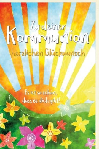 Skorpion Glückwunschkarte zur Erstkommunion - Feier des Glaubens, Christliche Zeremonie, Spirituelle Grüße von Familie und Freunden - mit Umschlag