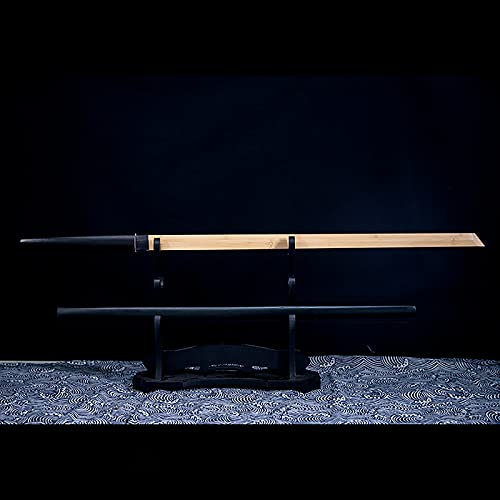 Laido bambusvärd 103 cm, handgjorda tränings träsvärd i massivt trä med foder, japansk katana, bokken, lämplig för cosplay, Lai, samling, heminredning, praktiskt svärd