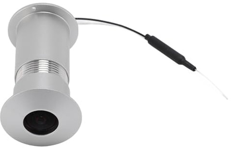 Cámara de Agujero de Ojo de Puerta, WiFi Lente Gran Angular Detección de Movimiento Visión Nocturna HD Cámara de Visor de Puerta Bidireccional para Control de Aplicación (SILVER)