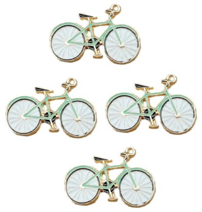 Operitacx 10 Pezzi ciondolo portachiavi ciondolo bracciale bomboniere compleanno pendenti per maglioni creazione di gioielli fai da te bici bicicletta pendente orecchino