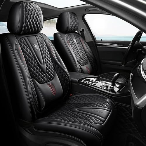 Housses de Siège de Voiture pour Mazda 2 Type DE/DJ / XP21 / DY 2016-2023 2024+,Quatre Saisons Housses Siège Auto,Confortables AntidéRapant Ensemble Complet Couvre Sieges,A/Black