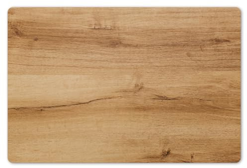 KitchenYeah© Manteles Individuales Lavables 6 Piezas 45x30 cm Salvamanteles Plástico Antideslizante Tapete Mesa Comedor Elegante Placemat Aspecto De Madera - Marrón - Madera