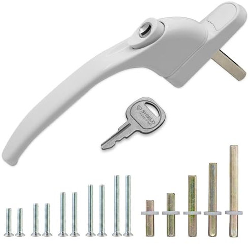 SHIELD HARDWARE Universal uPVC Window Handle Multi Spindle White