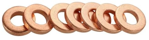 Inyector 200 Piezas De Cobre Diésel Inyector Puertos Arandelas Juego De Combustible Anillos De Sellado Surtido Conjunto Coche inyectores de Combustible