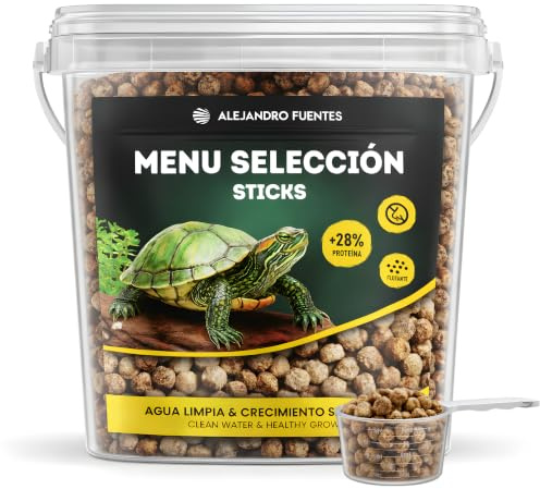 AF® Mangime Tartarughe Acqua Adulte, 5L Pellet Galleggianti 5mm, 28% Proteine per Carapace Forte, Acqua Pulita e Senza Odori, Cibo Tartarughe d'Acqua con Zip e Misurino Incluso