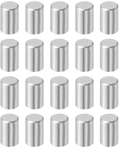 QUARKZMAN Zylinderstifte Rostfrei, 8mm x 14mm Dübelstifte 20 Stück | Spannstift, 304 Edelstahl Metallstifte, Silberton Passstift Bolzen Metall für DIY, Möbel, Bastelprojekte