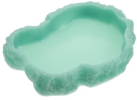 WOONEKY Futterschale Für Reptilien Reptilien-futterspender Mit Wassertrinkteller Tierfutterhalter Aus Harz Für Geckos Eidechsen Spinnen Schildkröten Und Mehr