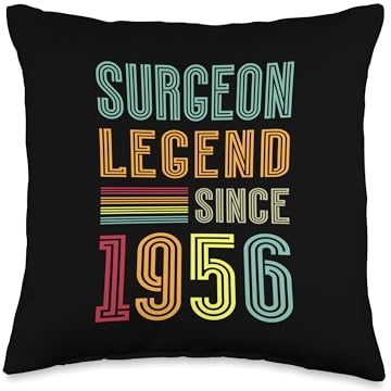 Surgery Legend 1956 70 Years Scalpel 70th Birthday Surgeon Throw Pillow