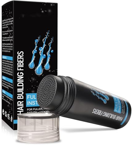 Premium Streuhaar, Haarpuder zur Haarverdichtung für Männer & Frauen, Natürliches Schütthaar gegen Haarausfall, Hair Fiber Powder für Dichtes & Volles Haar, Lichtem Haar powder(Schwarz)