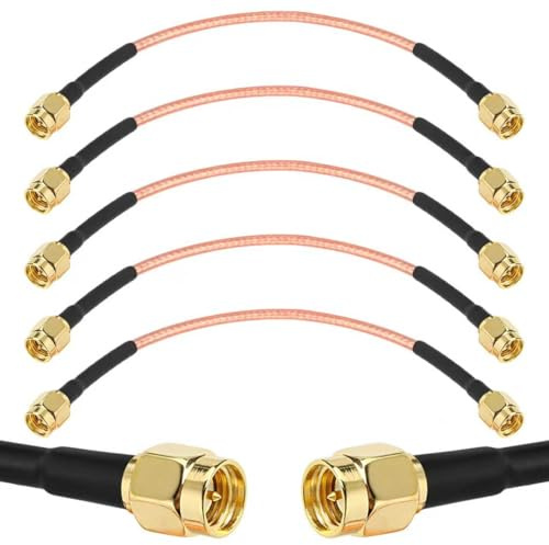 XRDS -RF SMA Male to SMA Male Cable 6 inch Pack of 5 RG316 SMA Coaxial Cable