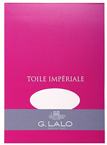 Clairefontaine Lalo 12200L Toile impériale Schreibblock (DIN A5, 148 x 210 mm, 50 Blatt, 100 g) weiß