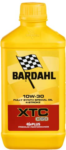 Bardahl - Olio Motore XTC C60 10W-30 per Moto 4 Tempi, Contrasta la Formazione dei Depositi Garantendo la Massima Pulizia del Motore, 100% Sintetico, 1 Litro