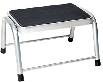 No Label Campingmöbel Tritthocker 1 Stufe, abgerundet, grau - grau