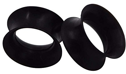 Longbeauty 2 Pcs Extra Weich Silikon Ohr Tunnel Plug Piercing Schmuck 3-25mm