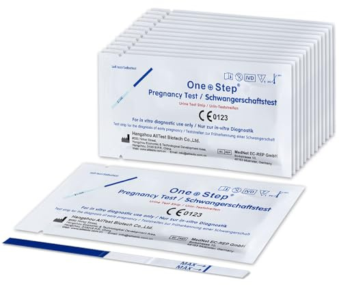 One Step: 50 x Ultra Early - 10mIU Wide Width Pregnancy Test Strips (Tests up to 6 Days Earlier)