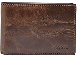 Fossil Herren Andrew Leder Bifold Geldbörse 11,5 cm L x 1,9 cm B x 7,7 cm H