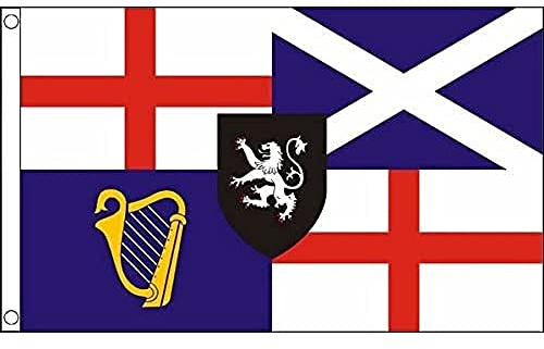 AZ FLAG Bandera Reino Unido Lord protectors 1658-1659 150x90 cm 2 Ojales | Uso interior y exterior Enseña de los lords Lord Protectors 1658-59 costuras dobles y bordes reforzados con ojales metálicos
