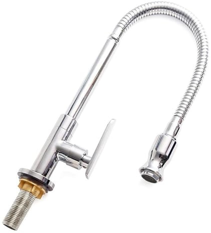 Single Lever Flexible Pull Out Kitchen Cold Water Sink Faucet Single-Tube