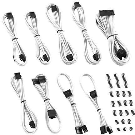 CableMod Classic Série ModMesh C-Series Jeu de câbles Corsair RMi & RMX - Blanc
