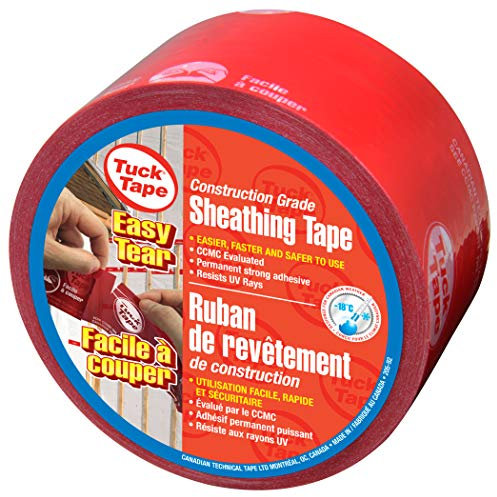 Tuck Tape - Nastro adesivo per costruzione, in resina epossidica, 6,1 x 65,8 m, colore: Rosso