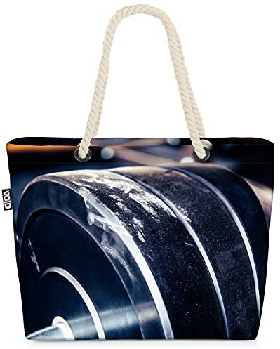 VOID Hantel hantelstång fitness strandväska shopper 58 x 38 x 16 cm 23 L XXL shoppingväska väska resväska strandväska