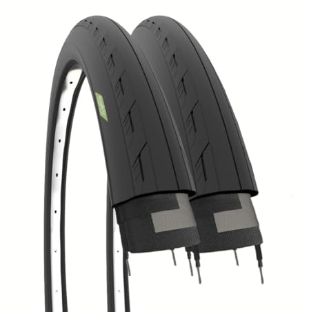 2 neumáticos 700 x 25 C para Bicicleta Plegable de Carretera, Bicicleta de Carrera, Bicicleta de competición
